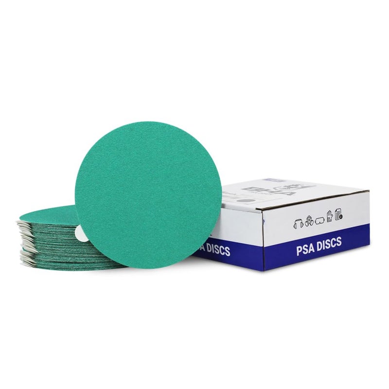 BHA 5” Green Film PSA Self Adhesive Sanding Discs - 50 Pack - Wet/Dry, Sticky Back, Premium Aluminum Oxide for Long-Lasting, Low-Dust & Load Resistant Sanding and Surface Finishing - 2000 Grits - Image 1